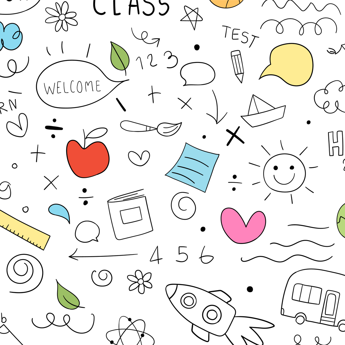 School Doodle Background